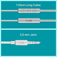 boAt Bassheads 55 Wired Earphones (White)