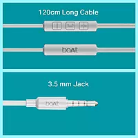 boAt Bassheads 55 Wired Earphones (White)