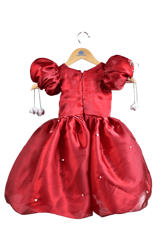 Crimson Red Enchanted Garden Dress