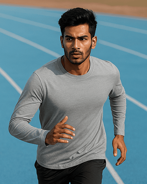 Unisex Grey Full Sleeve Tee