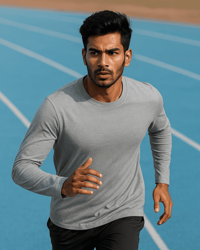 Unisex Grey Full Sleeve Tee