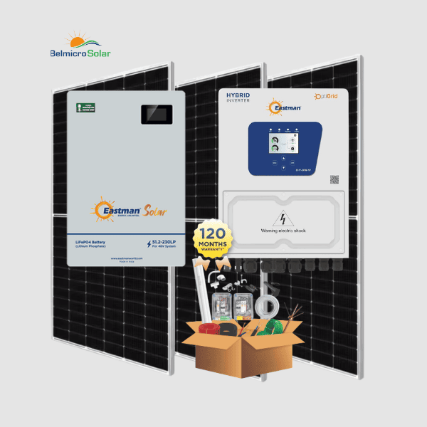 6 KW Waaree DCR Hybrid Solar System Eastman