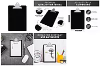 Black A5 Clipboard with Butterfly Clip with Ruled Side