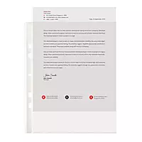 Pack of 20 A5 Glass Clear Punched Pockets by Janrax