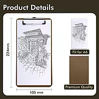 Slim Wooden Clipboard by Janrax - Suitable for A6 Paper