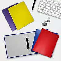 A5 Grey Paper Over Board Ring Binder by Janrax