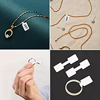 Pack of 576 White Jewellery Labels 10x38mm