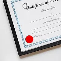Pack of 6 Red Company Seal Labels 50mm