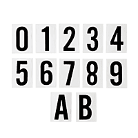 Waterproof Wheelie Bin Black Number 0 Sticker