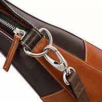 The Belmont Dual-Tone Leather Satchel Executive Handbag
