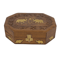 Jewellery Box Octangle Elephant - 8*5 Inch Jewellery Box Octangle Elephant - 8*5 Inch