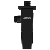 LV-MB-2007 2 Way Angle Cock With Wall Flange (Matt Black)