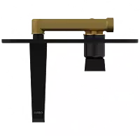 LV-MB-2029 Concealed Body For Single Lever Basin Mixer Wall Mounted With Exposed Part Kit, Consisting Of Operative Lever, Basin Spout & Wall Flange (Matt Black)