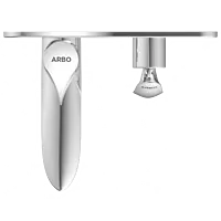 KA-3167 Exposed Part Kit For Single Lever Basin Mixer Wall Mounted With Consisting Of Operative Lever, Basin Spout & Wall Flange