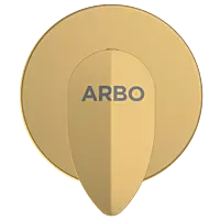 KA-GG-3140 Kia Exposed Part Kit Of Concealed Stop Cock & Flush Cock With Fitting Sleeve, Operating Lever & Adjustable Wall Flange-Glossy Gold