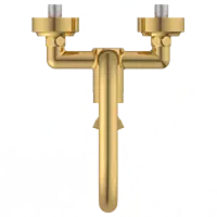 KA-GG-3143 Single Lever Sink Mixer With Swinging Spout With Connecting Legs With Wall Flange (Wall Mounted Model) (Gold)