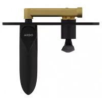 KA-MB-3129 Concealed Body For Single Lever Basin Mixer Wall Mounted With Exposed Part Kit, Consisting Of Operative Lever, Basin Spout & Wall Flange (Matt Black)