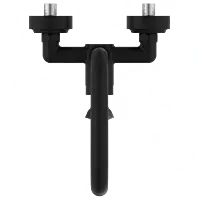 KA-MB-3143 Single Lever Sink Mixer With Swinging Spout With Connecting Legs With Wall Flange (Wall Mounted Model) (Matt Black)