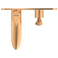 KA-RG-3167 Exposed Part Kit For Single Lever Basin Mixer Wall Mounted With Consisting Of Operative Lever, Basin Spout & Wall Flange (Rose Gold)