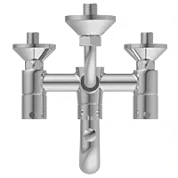 LX-1322 Wall Mixer 3 In 1 With Connecting Legs With Wall Flange