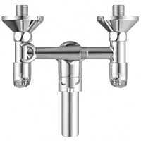 CM-2521 Wall Mixer 2 In 1 With Crutch, Connecting Legs With Wall Flange