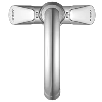 AL-1415 Center Hole Basin Mixer With Swinging Spout With Braided Hoses (Table Mounted Model)