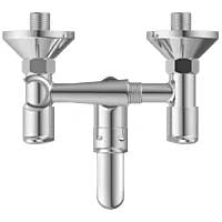 AL-1421 Wall Mixer 2 In 1 With Crutch, Connecting Legs With Wall Flange