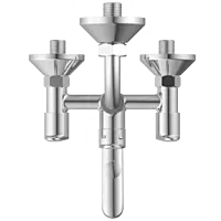 AL-1422 Wall Mixer 3 In 1 With Connecting Legs With Wall Flange
