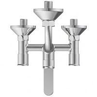 NE-1620 Wall Mixer 2 In 1 With Connecting Legs With Wall Flange