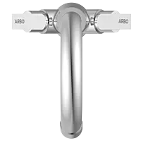 IX-2815 Center Hole Basin Mixer With Swinging Spout With Braided Hoses (Table Mounted Model)