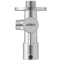 EL-1807 2 Way Angle Cock With Wall Flange