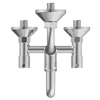 EL-1820 Wall Mixer 2 In 1 With Connecting Legs With Wall Flange