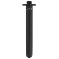 SHA-MB-37 Round Shape 12" Inch Long With 45° Bend Wall Mounted Shower Arm With Wall Flange (Matt Black)