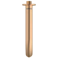 SHA-RG-37 Round Shape 12" Inch Long With 45° Bend Wall Mounted Shower Arm With Wall Flange (Rose Gold)