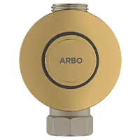 MP-GG-5221 Metropole Forged Brass WC Flush Valve 40mm (1.5" Inch) With Exposed Shut Off Provision & Round Plate (Glossy Gold)