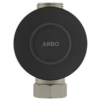 MP-MB-5219 Metropole Forged Brass WC Flush Valve 25mm (1" Inch) With Exposed Shut Off Provision & Round Plate (Matt Black)