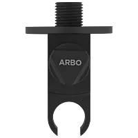 AC-MB-34 Wall Outlet With Shower Hook & Shutoff Valve (Matt Black)