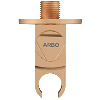 AC-RG-34 Wall Outlet With Shower Hook & Shutoff Valve (Rose Gold)