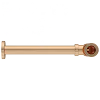 AC-RG-36 Brass Round Bottle Trap With Long Wall Connection Pipe & Wall Flange