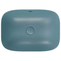 TTB-LU-23541 Luxe Blue Apple Thin Rim Table Top Basin 18" x 13" Inch