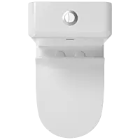 OPC-25211PP Cosmo Siphonic One Piece Closet S Trap (9" Inch) With Soft Close Seat Cover With Hinges, Fixing Accessories Set and Accessories Set, Cistern Fittings
