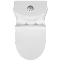 OPC-18112PP Elite Washdown One Piece Closet S Trap (9" Inch) With Soft Close Seat Cover, Hinges, Fixing Accessories Set and Accessories Set, Cistern Fittings