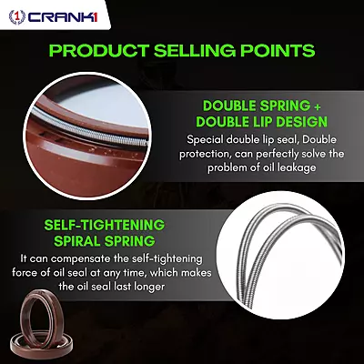 Crank1 CPF55-143 Fork Oil Seals Pair