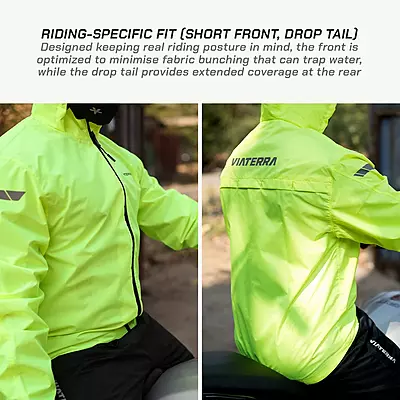 Viaterra B100 Waterproof Motorcycle Rain Jacket (2026)