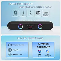 Lapcare – MUSI Bar III LSB‑603 Portable Speaker, 16W RMS, Bluetooth, AUX/TF/USB, Rechargeable, 0.7 kg | Ideal for Travel & Outdoor Use