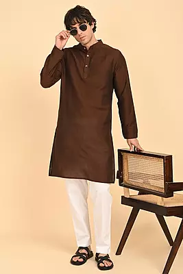 Men Ethnic Embroidered Long Kurta