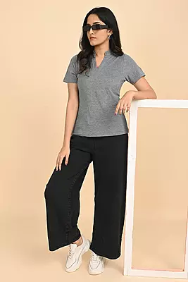 Women's V Neck Polo Tshirt