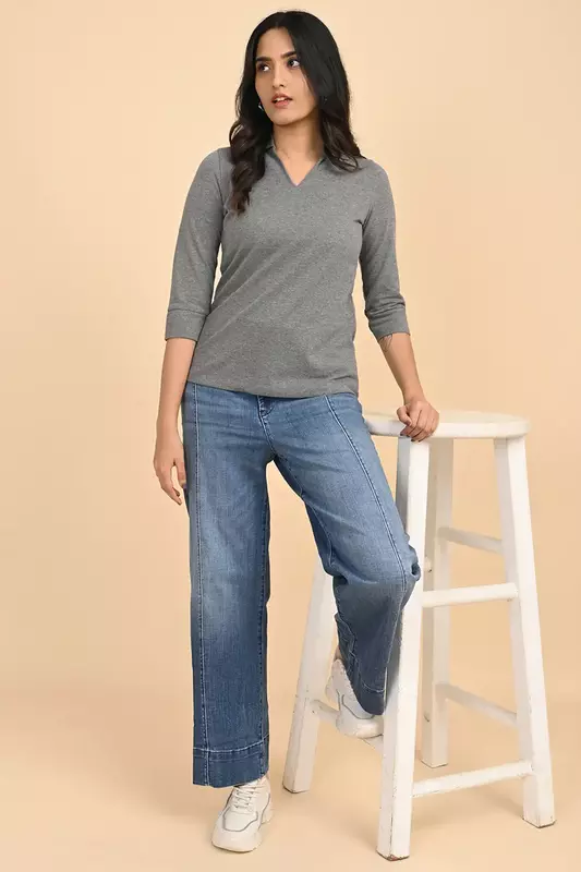 Women's Polo Tee - Grey