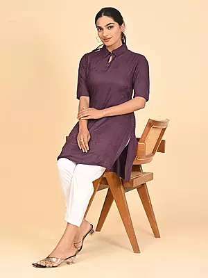 Women's Short Kurta - Purple
