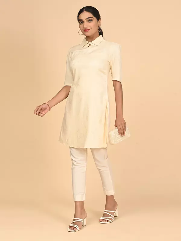 Women's Short Kurta -  Ecru
